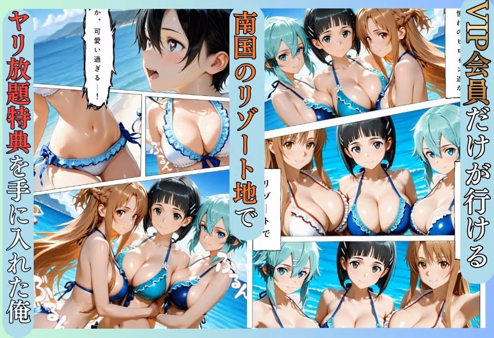 ヒロインリゾートの特典で童貞を卒業した話 hitomiエロ漫画raw サンプル画像001