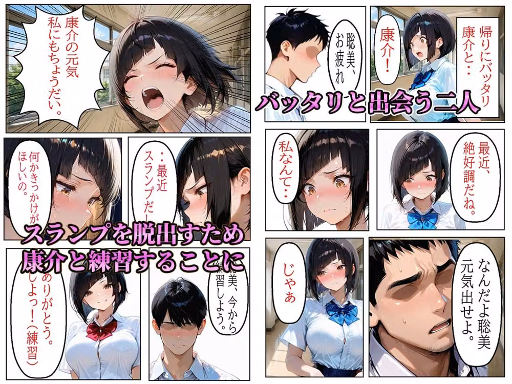 ムチムチ巨乳JK幼馴染と水泳特訓生ハメセックスでザーメン注入 hitomiエロ漫画raw サンプル画像002