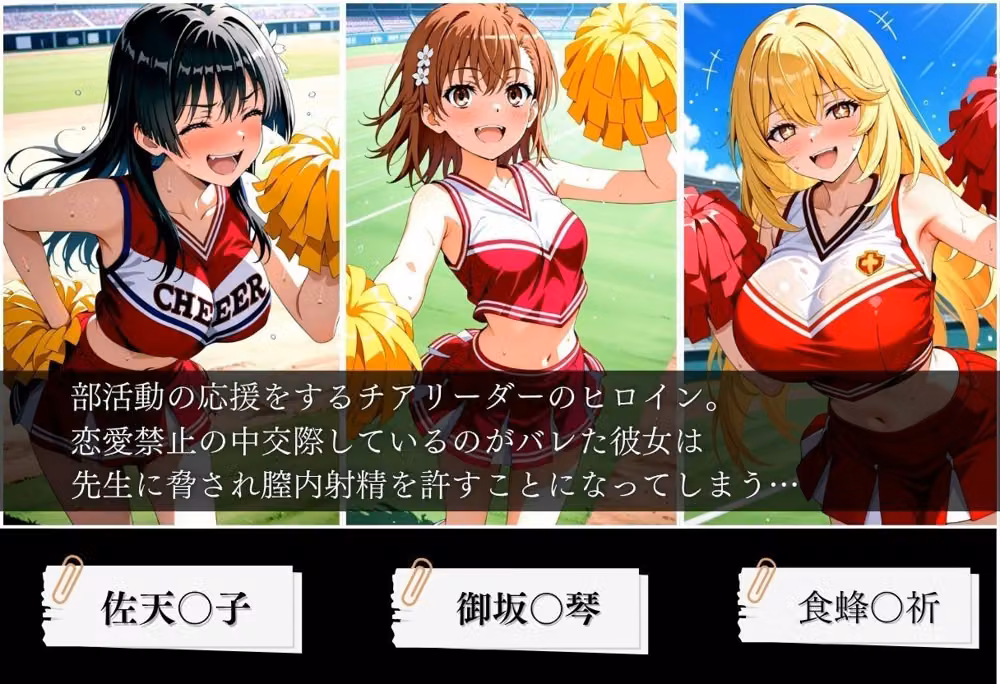 交際がバレたチアリーダーにお仕置き種付けした話〜とある科学の超電◯砲編〜 hitomiエロ漫画raw サンプル画像001