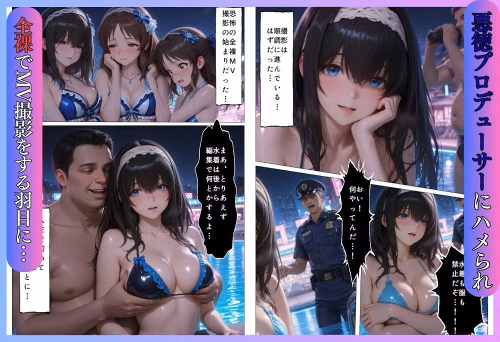 ヌーディストプールでアイドルがプロデューサーに犯●れる hitomiエロ漫画raw サンプル画像002