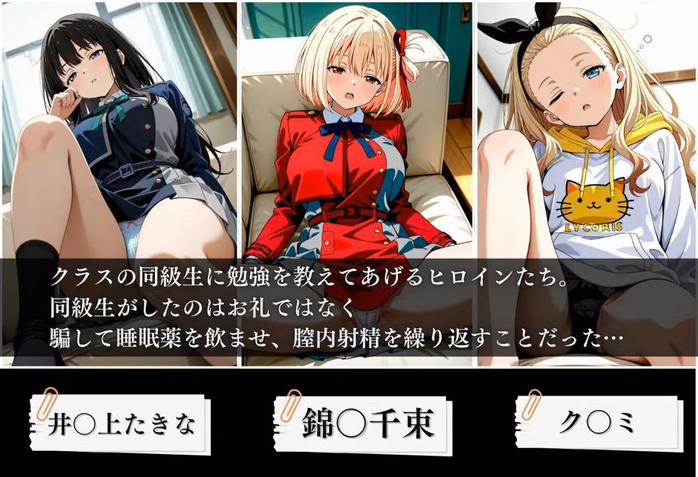 クラスの子に睡眠薬入れて種付けセックスした話 〜リ〇リス・リコイル編〜 hitomiエロ漫画raw サンプル画像001