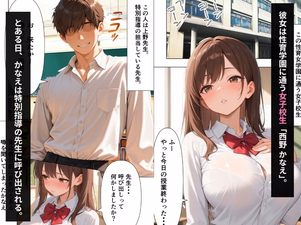 とある女子校生が性教育を受け中出しセックスされる話 hitomiエロ漫画raw サンプル画像002