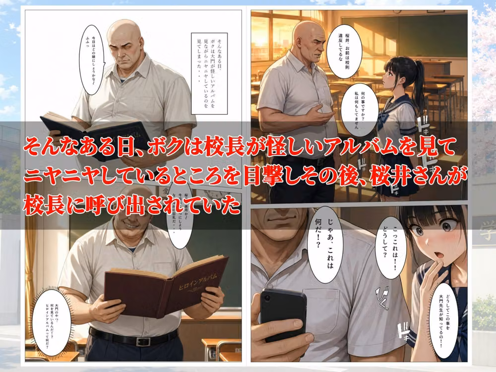 童貞のボクが大好きな優等生ヒロインを目の前で校長に弱みを握られNTRされた話 hitomiエロ漫画raw サンプル画像003
