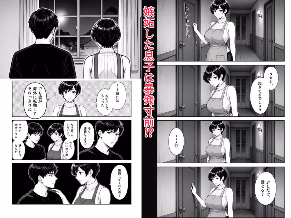 勝気ママの甘い弱点 〜ママの過去へ嫉妬中！〜 hitomiエロ漫画raw サンプル画像003