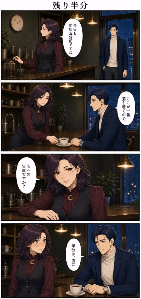 閉店五分前、恋は半分（10ページ） hitomiエロ漫画raw サンプル画像001