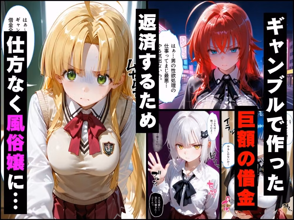 「だるっ」ギャンブルで作った借金を返済するため、しょうがなく風俗嬢になりました ハ●スクールD×D編 hitomiエロ漫画raw サンプル画像001