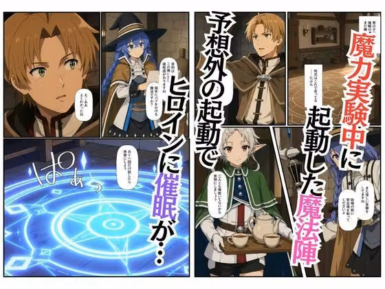 【無職〇生】異世界ヒロインが催〇され女性優位に3Pで中出しメス堕ち〜ロ〇シー、シ〇フィ、ルー〇ウス〜 hitomiエロ漫画raw サンプル画像001