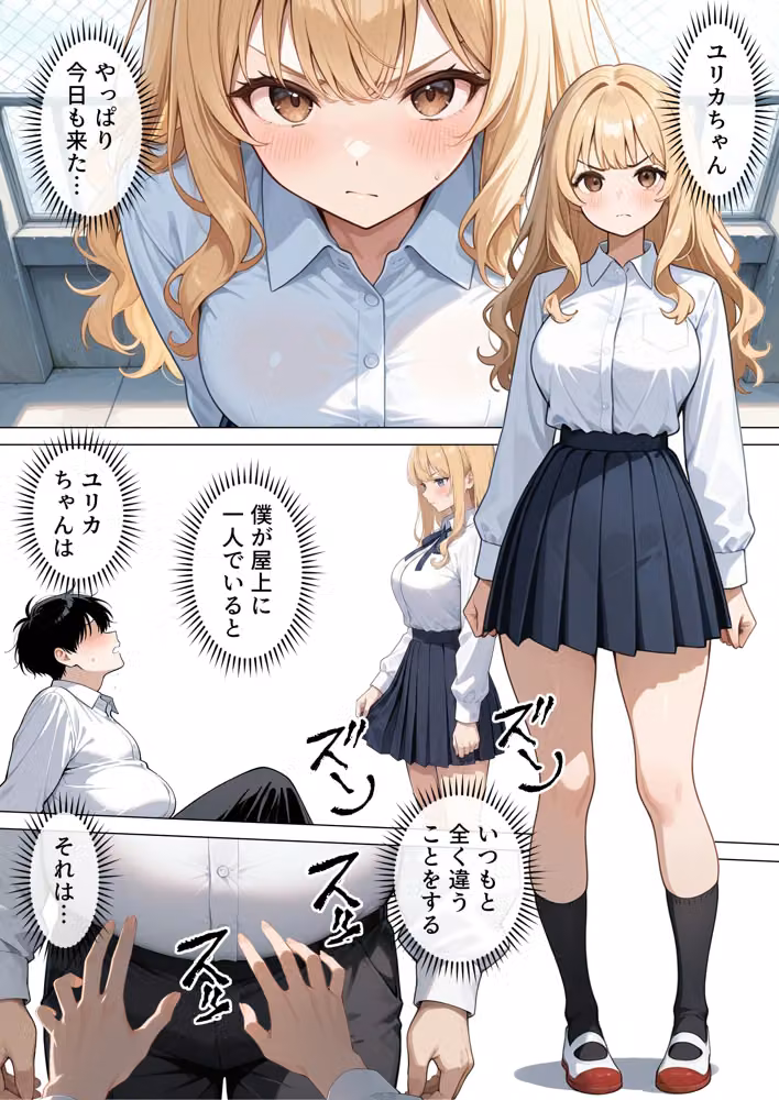 いじめてくるヤンキー女子が、屋上では僕のチ○ポでイキ狂う hitomiエロ漫画raw サンプル画像011