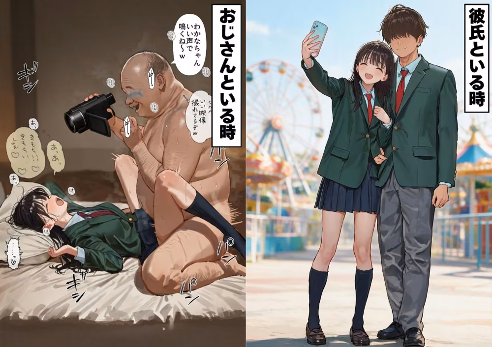 【素人ハメ撮りファイル1巻】僕の知らない所でおじさんと交尾する彼女、わかな（80/56/84） hitomiエロ漫画raw サンプル画像010