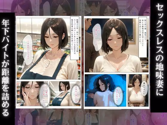 セックスレス10年の人妻熟女…地味パート主婦が年下大学生バイト君の絶倫チ○ポに堕とされバックヤード中出し漬けにされる話 hitomiエロ漫画raw サンプル画像001
