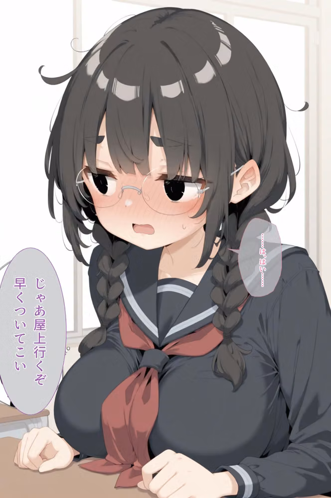 爆乳地味子の同級生を放課後屋上セックスで強●種付け hitomiエロ漫画raw サンプル画像004