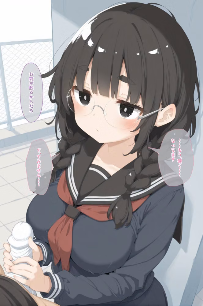 爆乳地味子の同級生を放課後屋上セックスで強●種付け hitomiエロ漫画raw サンプル画像007