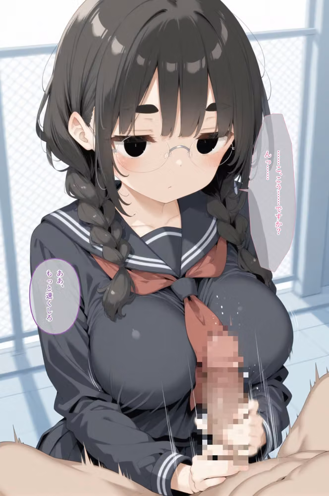 爆乳地味子の同級生を放課後屋上セックスで強●種付け hitomiエロ漫画raw サンプル画像008