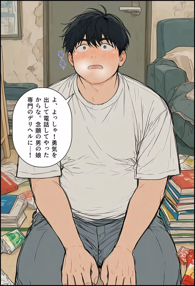 男の娘デリヘルを呼んだら元同級生のヤツが来た hitomiエロ漫画raw サンプル画像002