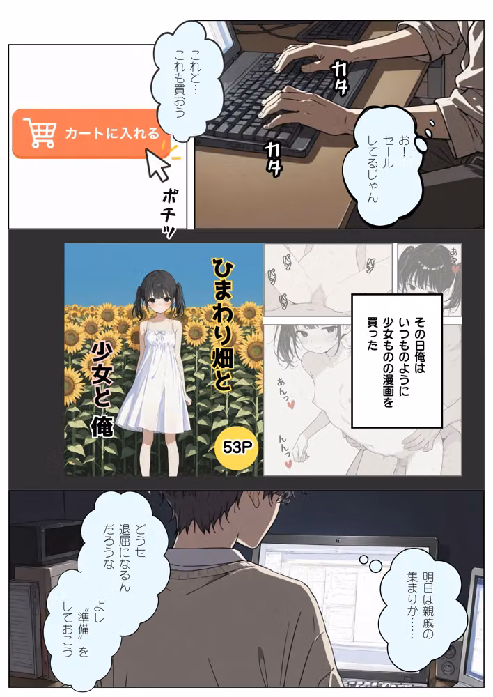 ロリコンなのに親戚のおばさんで童貞卒業することになった hitomiエロ漫画raw サンプル画像002