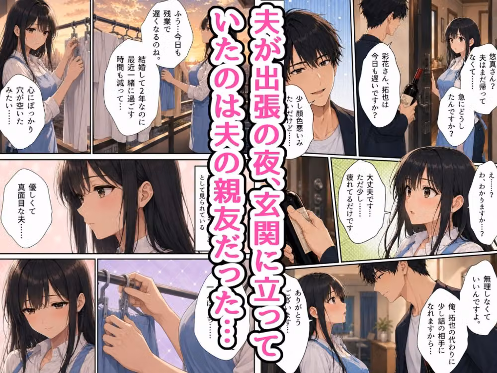 寂しがり屋の黒髪巨乳妻が夫の留守にメイド服を強●され、着衣のまま夫の親友と不倫する話 hitomiエロ漫画raw サンプル画像001