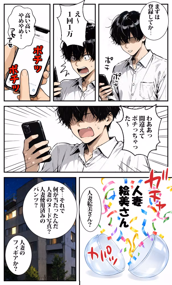 スマホのオマンコガチャ回したら人妻が当たった hitomiエロ漫画raw サンプル画像005