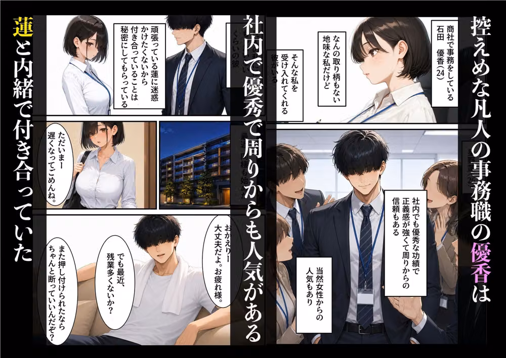 内緒で社内恋愛していた気弱な彼女がキモデブ上司からNTR肉便器になっていた話 hitomiエロ漫画raw サンプル画像001