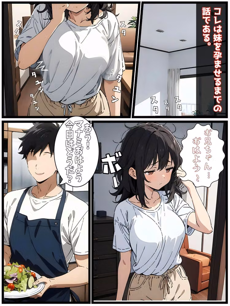 引き篭もりの妹が地味な顔なのに体がエロいので孕ませた話 hitomiエロ漫画raw サンプル画像002