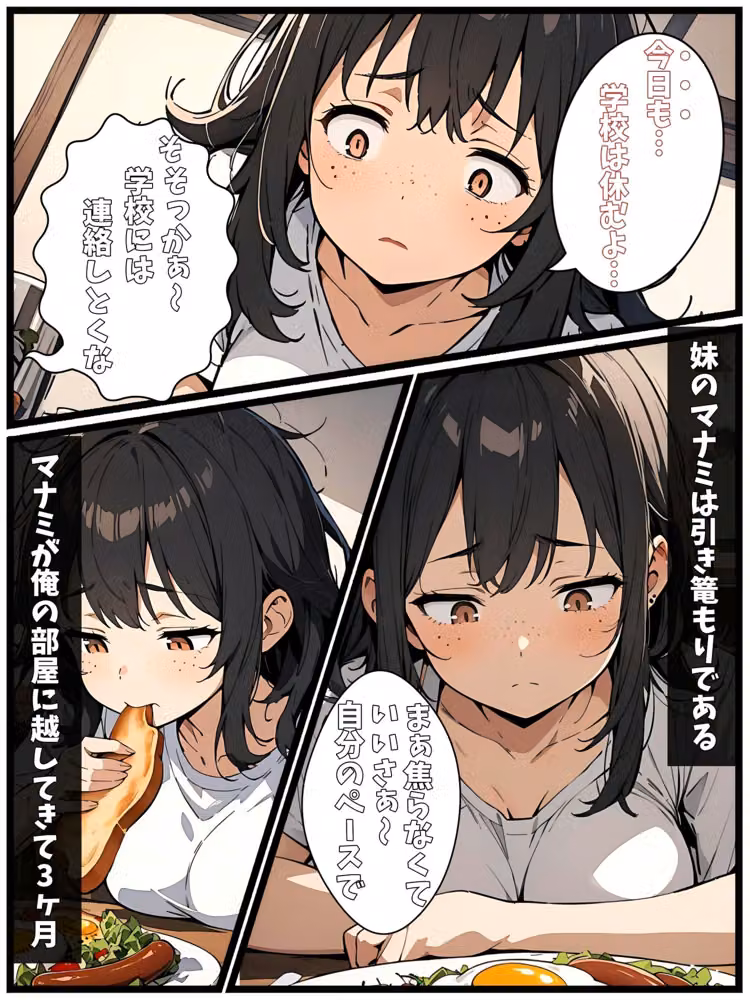 引き篭もりの妹が地味な顔なのに体がエロいので孕ませた話 hitomiエロ漫画raw サンプル画像003