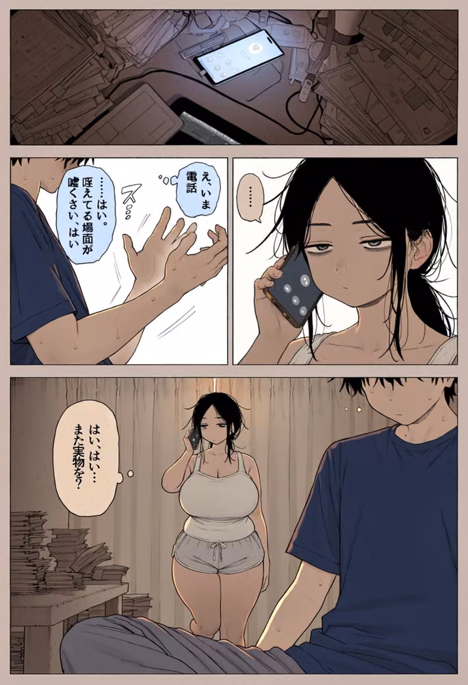 壁の薄いアパートの隣に住む人気エロ漫画家（29）にちんぽを見せたら、資料と言われながら毎晩搾られる事になった話 hitomiエロ漫画raw サンプル画像039