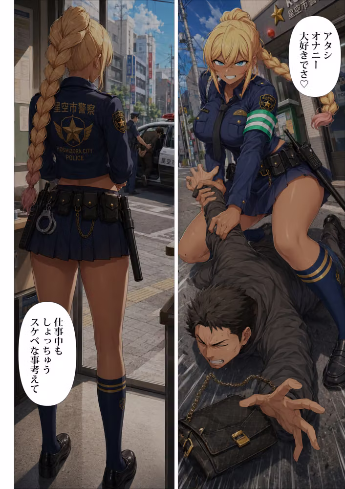 非モテの俺が武闘派ギャル婦警をエロい目で見てたらなぜか性奴●志願してきた hitomiエロ漫画raw サンプル画像021