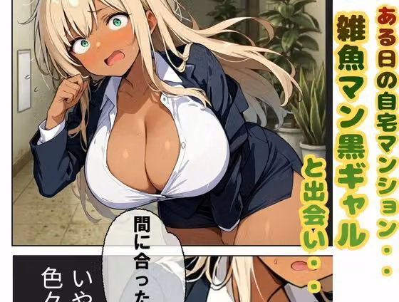 エレベーターで出会った雑魚ま〇こ爆乳デカ乳首黒ギャル即セックスしてみた hitomiエロ漫画raw サンプル画像001