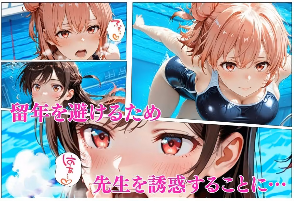巨乳の美女が水着で誘惑  由比ヶ浜〇衣、水原〇鶴編 hitomiエロ漫画raw サンプル画像001