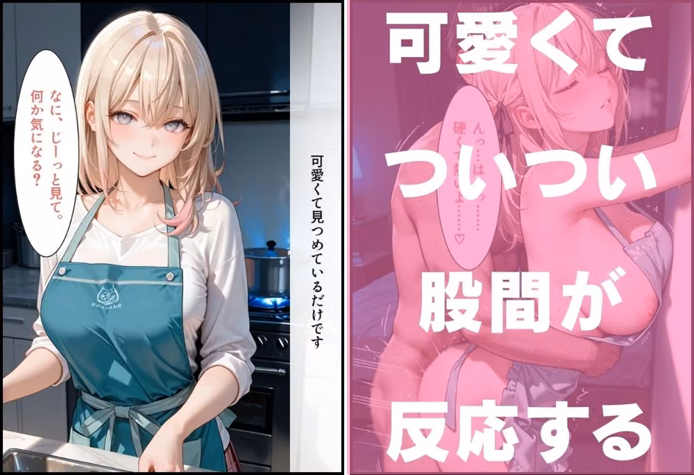 ギャル系巨乳妻 旦那といちゃらぶセックス 〜恥じらいの裸エプロン〜 hitomiエロ漫画raw サンプル画像002