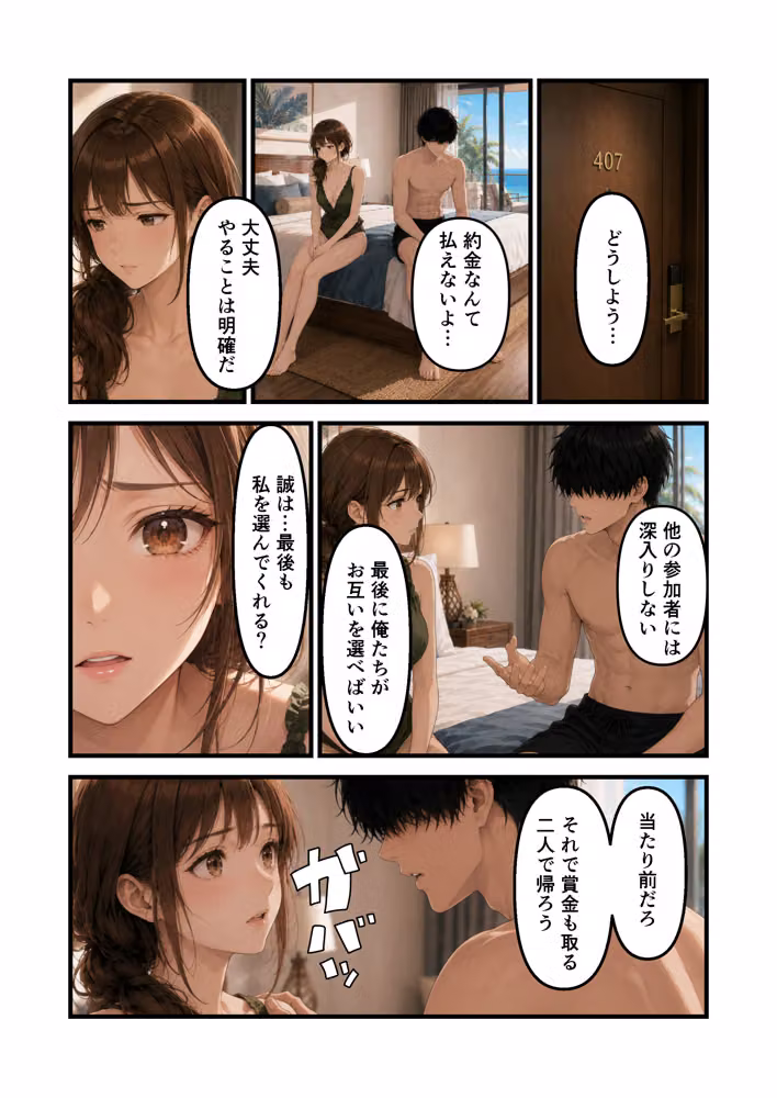 嫁と恋愛リアリティショーに参加したはずがNTRありだった件 hitomiエロ漫画raw サンプル画像019