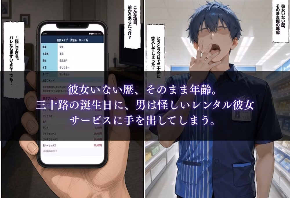 三十路童貞がレンタル彼女で清楚系美女を無料セフレに調教した話 hitomiエロ漫画raw サンプル画像001