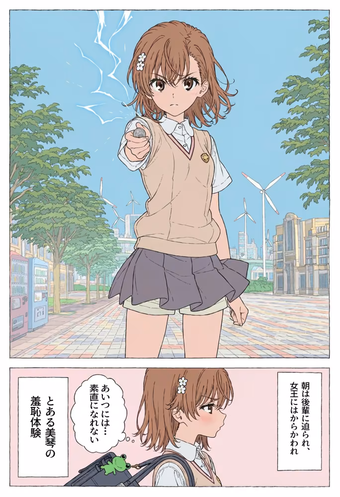 【漫画】とある美琴の羞恥体験 〜後輩と、あいつと、女王と〜 hitomiエロ漫画raw サンプル画像001