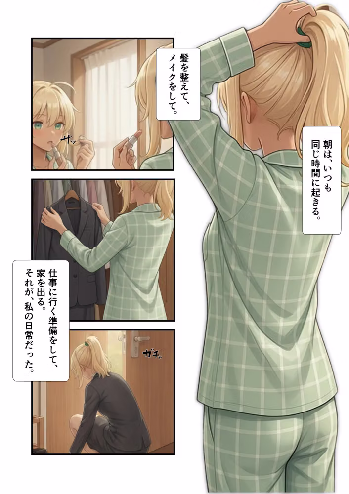 日常が崩壊し、メイド服の下で悦楽を求められるような話 hitomiエロ漫画raw サンプル画像001
