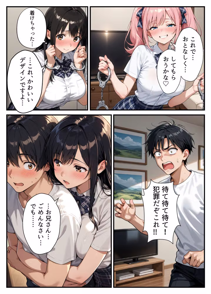 【高画質版】ドS妹とドM親友の挟み撃ち童貞卒業パーティー hitomiエロ漫画raw サンプル画像004