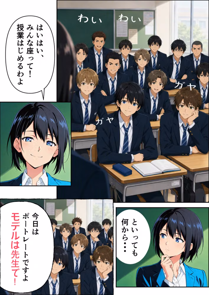 新人女教師 ちくびスケスケ教室 〜秘密の写真も大流出〜 hitomiエロ漫画raw サンプル画像002
