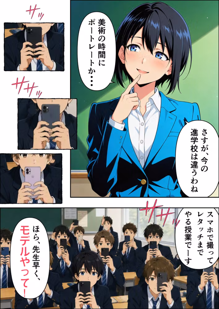 新人女教師 ちくびスケスケ教室 〜秘密の写真も大流出〜 hitomiエロ漫画raw サンプル画像003