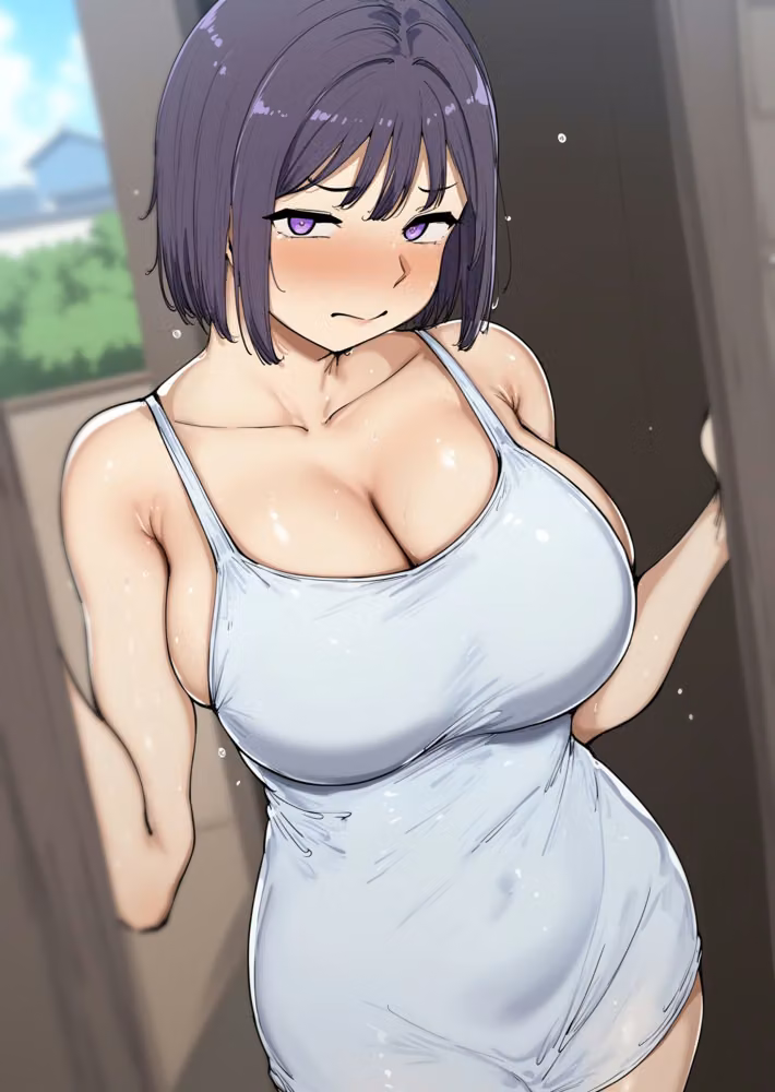 近所の爆乳垂れ乳女子のクラゲちゃん hitomiエロ漫画raw サンプル画像001