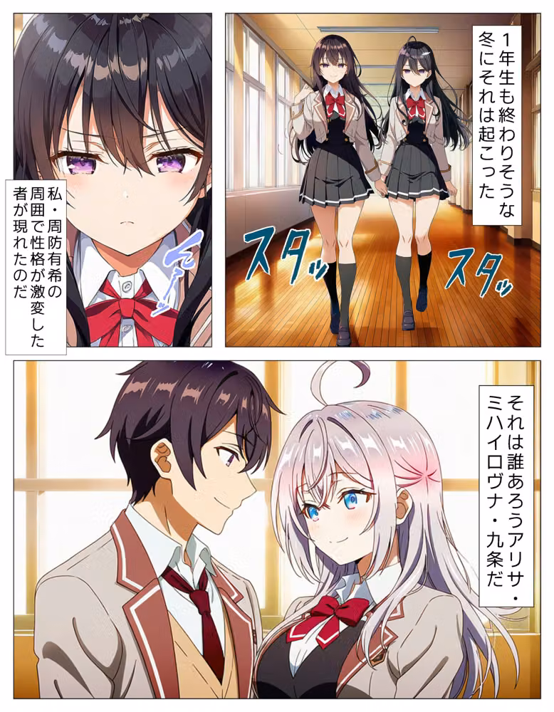 ロシア語で喘ぎレズセックスにのめり込む！！ hitomiエロ漫画raw サンプル画像001