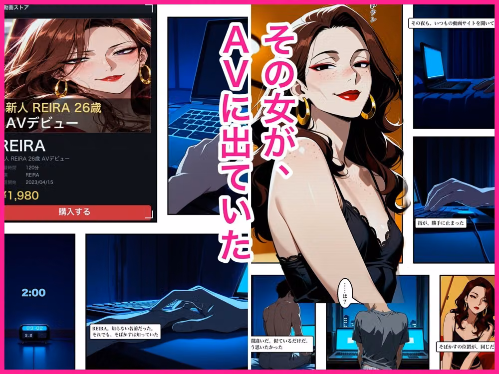 会社を辞めて消えた地味な同僚（26）がAVで売れっ子になってた話 hitomiエロ漫画raw サンプル画像002