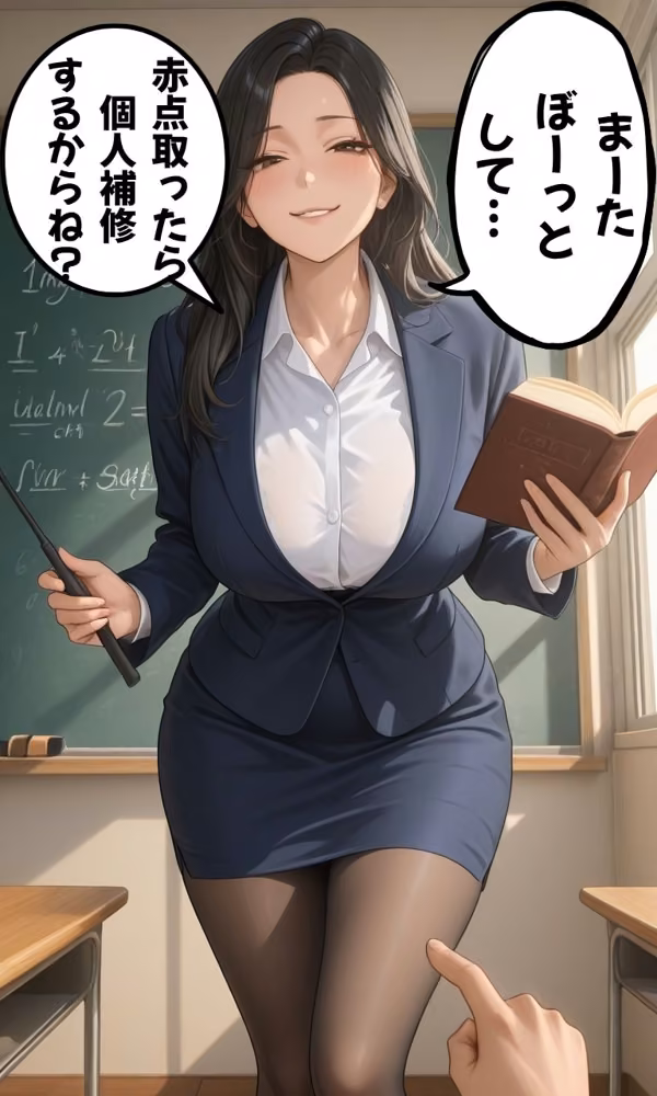 童貞をぶち56したい、人妻教師 hitomiエロ漫画raw サンプル画像004