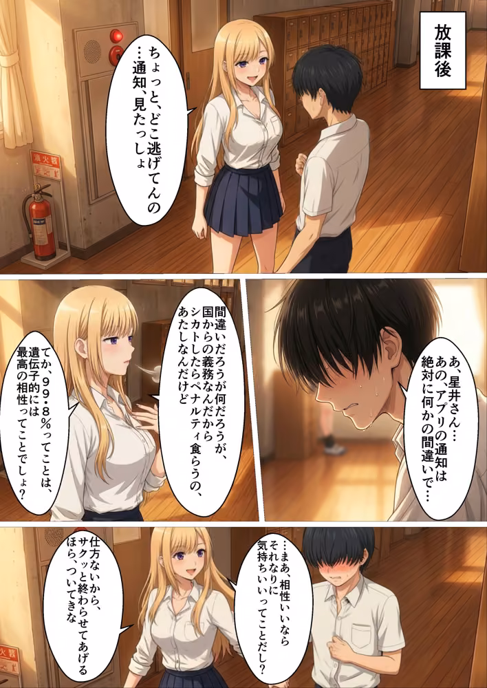 【政府公認アプリ】陰キャの僕がカースト最上位S級ギャル達と強●ドスケベ交尾する事に！？ hitomiエロ漫画raw サンプル画像008