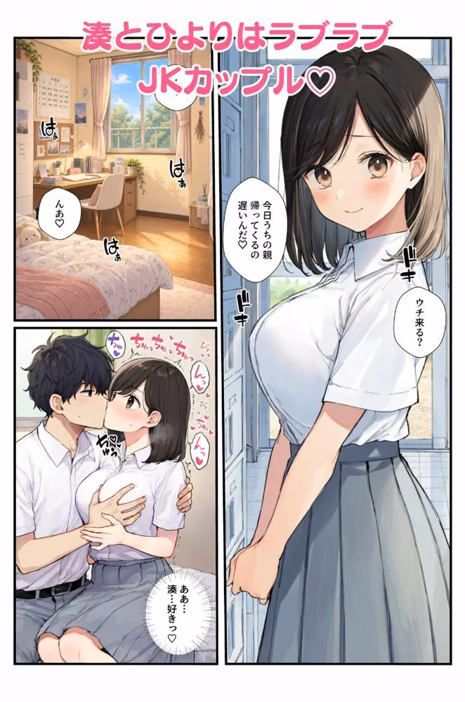 夏休み彼氏の不在中にJK彼女がバイト始めて店長に寝取られメス堕ち！ hitomiエロ漫画raw サンプル画像001