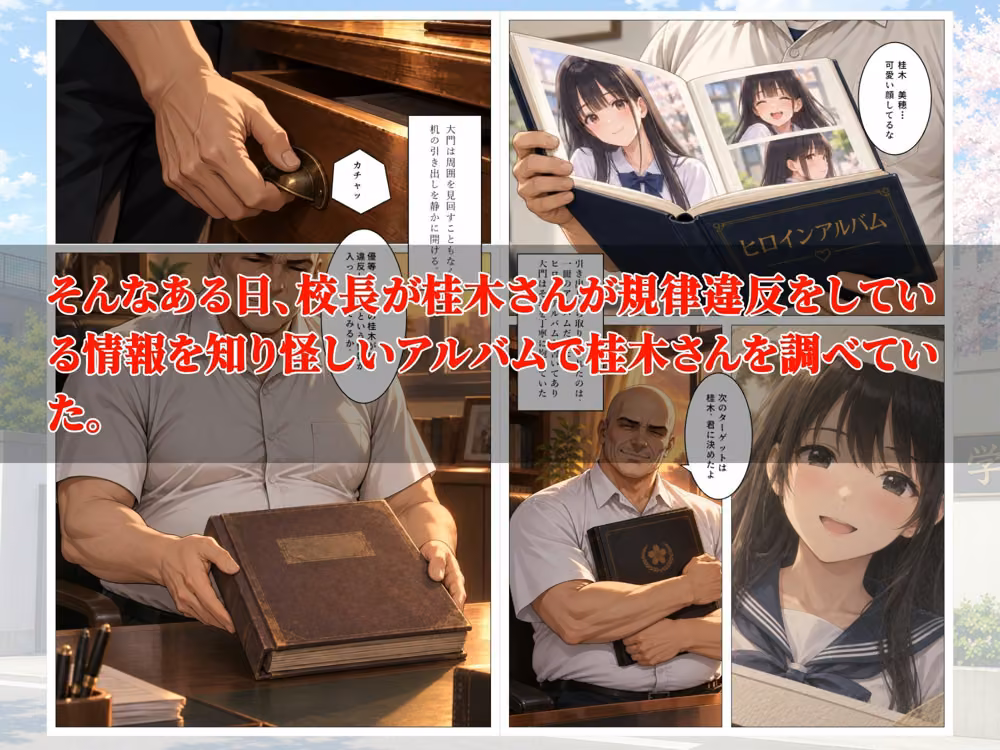 童貞のボクが大好きな優等生ヒロインを目の前で校長に弱みを握られNTRされた話〜桂木 美穂編 hitomiエロ漫画raw サンプル画像003