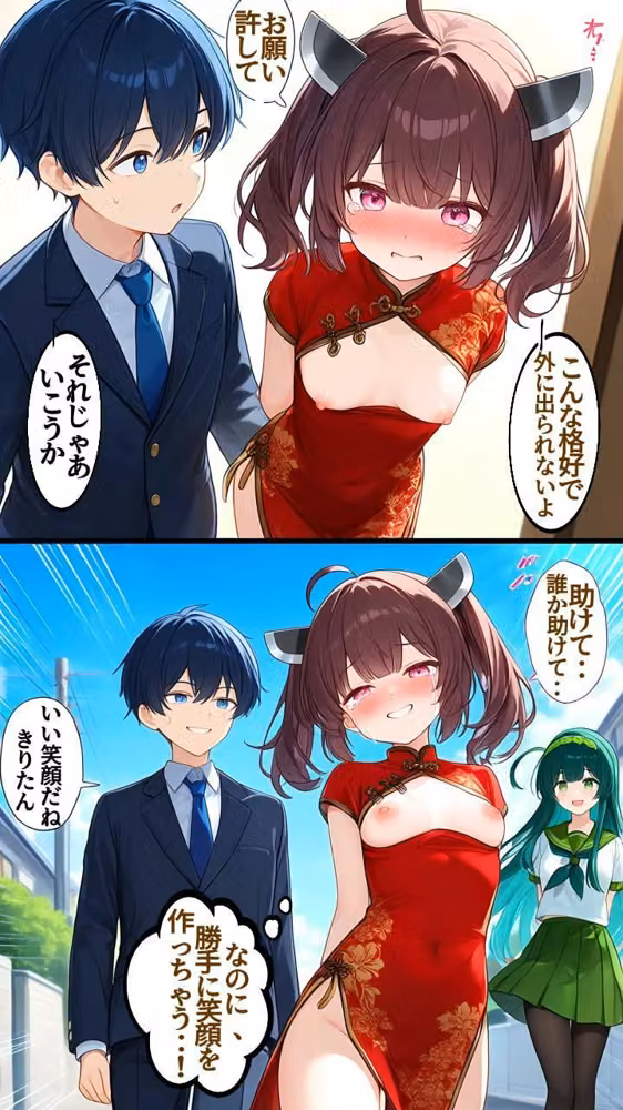 催●アプリで常識改変！ 東北姉妹＆ずんだもん露出調教特訓録 hitomiエロ漫画raw サンプル画像007