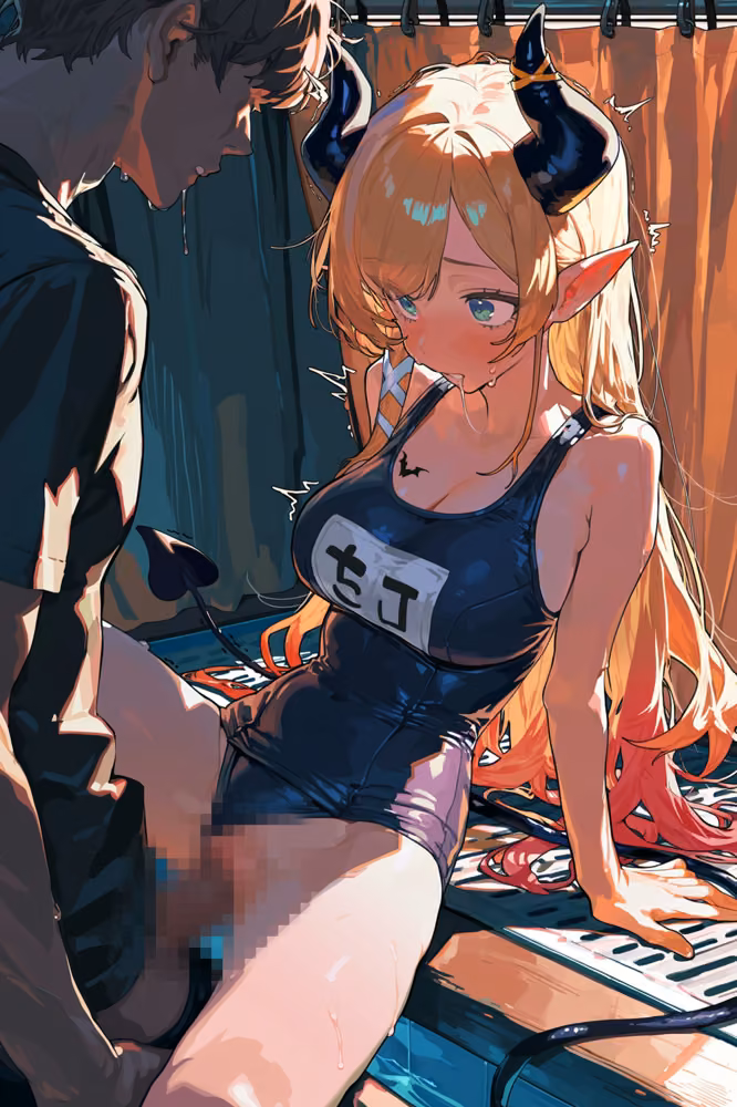 学校でいっぱいきもちいいことしよ？〜金髪悪魔先生〜 hitomiエロ漫画raw サンプル画像001