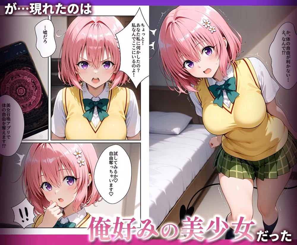 好きな女の子を強●召喚してハメまくっちゃった話_モ○ hitomiエロ漫画raw サンプル画像002