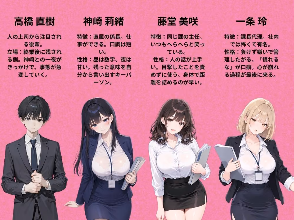残業終わりの仮眠室で、欲求不満なOL上司たちと中出し濃厚セックスする話 hitomiエロ漫画raw サンプル画像001