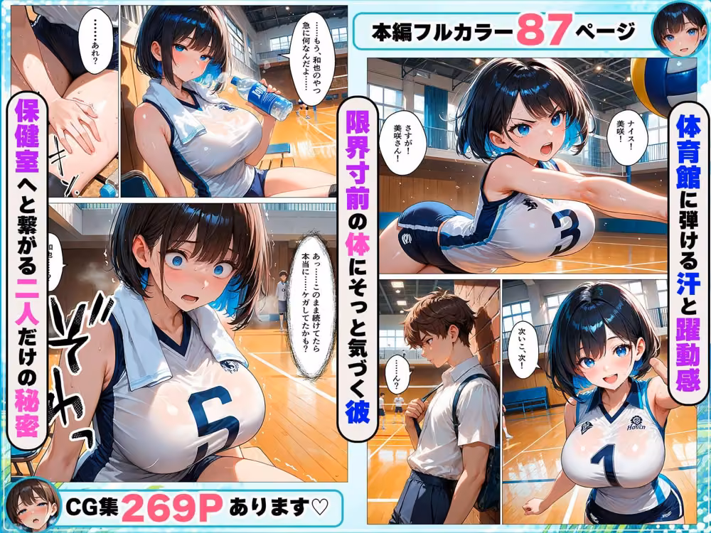 バレー部の幼馴染と汗だく本能剥き出しイチャラブセックス マジカルきなこ サンプル画像4