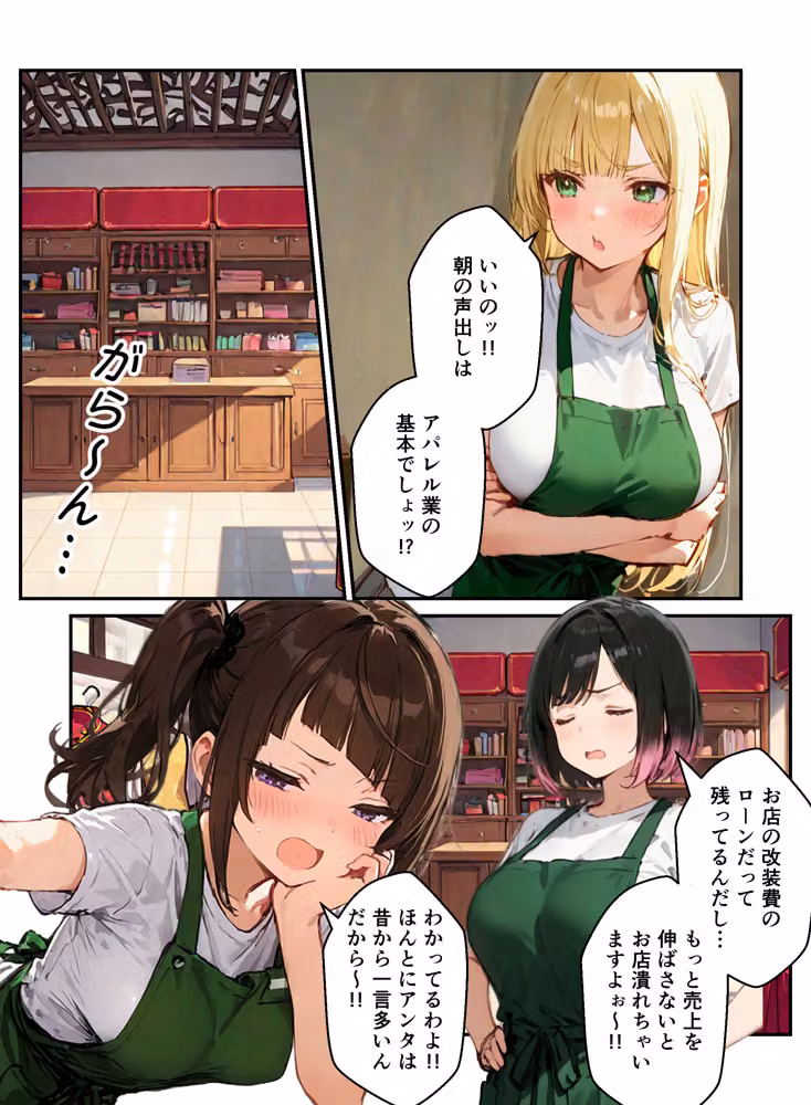 裏オプありコスプレ屋さんの3姉妹！パパたちを寝取りまくって大盛況 hitomiエロ漫画raw サンプル画像005