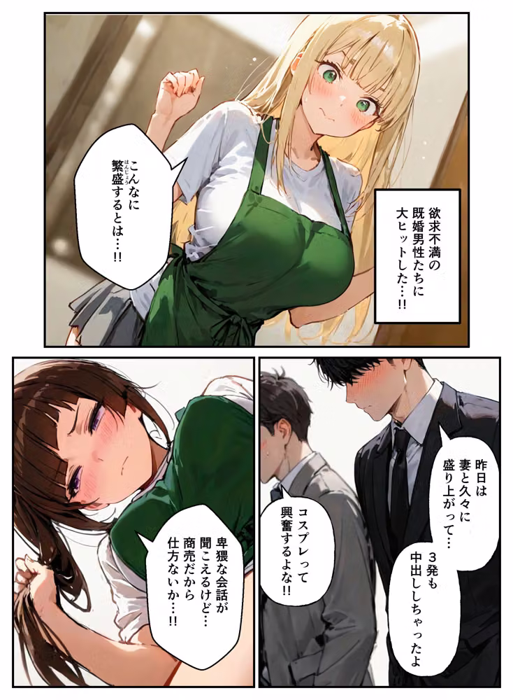 裏オプありコスプレ屋さんの3姉妹！パパたちを寝取りまくって大盛況 hitomiエロ漫画raw サンプル画像016